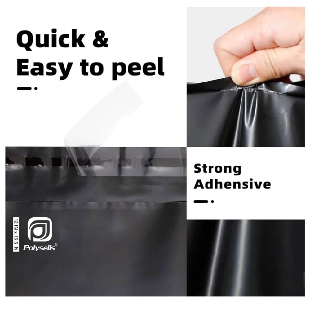 Set of 20 12x15.5 Black and White Poly Mailers